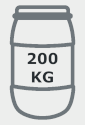200 KG Poly Drums